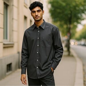 💚#2185 EUC Stafford Regular Fit Gray Shirt